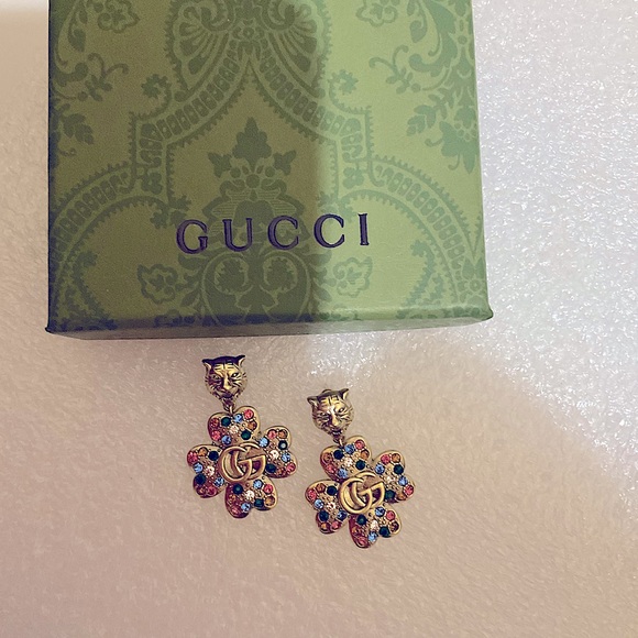 Gucci Feline Head  Earrings Authentic - Picture 14 of 16